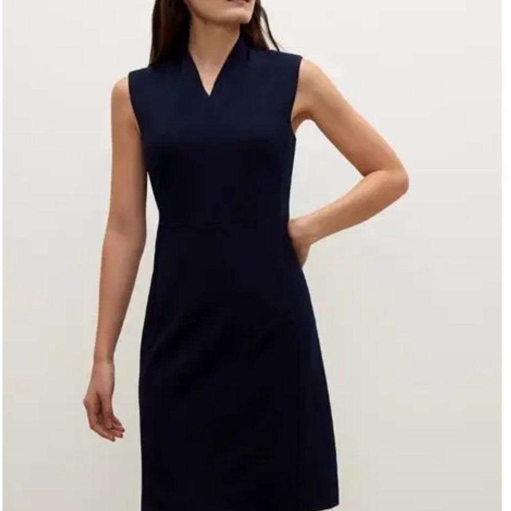 NWOT MM LaFleur The‎ Aditi Dress Dark Navy Sleeveless Dress women's Size 0P